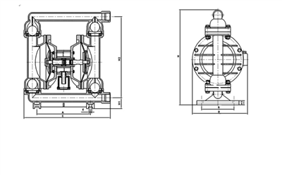衬四氟气动隔膜泵QBY型